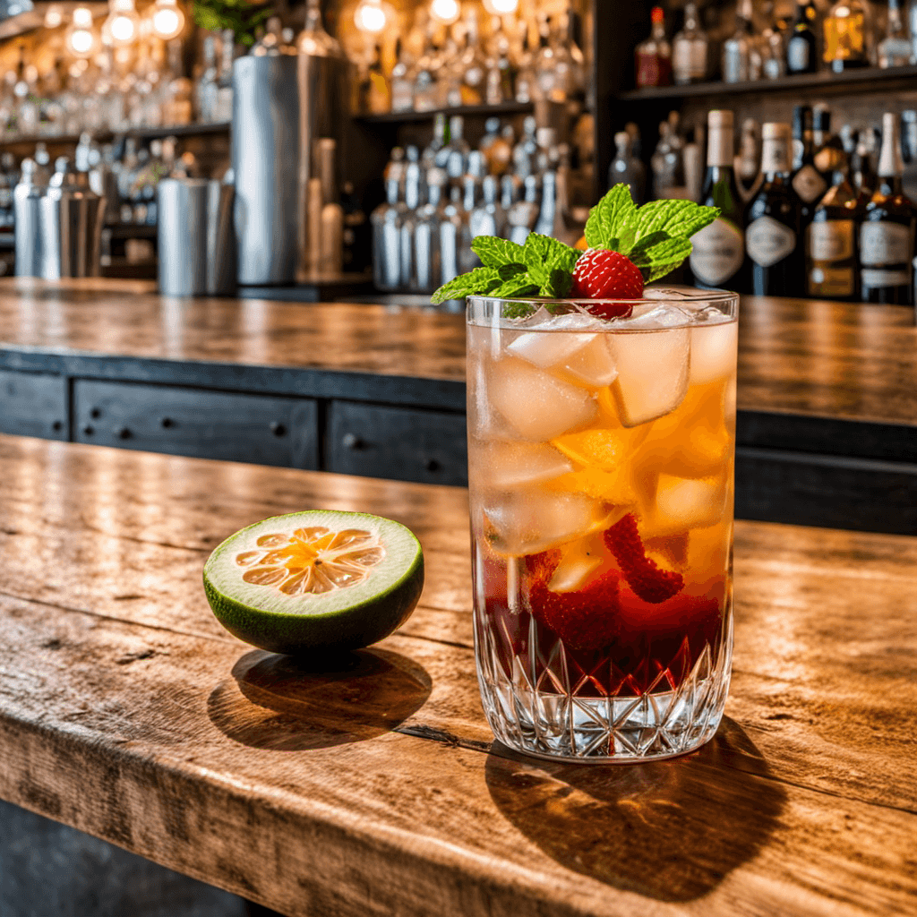 Sunburst Fizz with a Twist of Pepper Zest